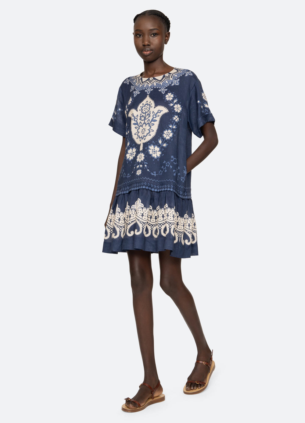 Navy Emelina S/S Dress | Sea New York