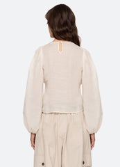 Cream Solene L/S Top | Sea New York