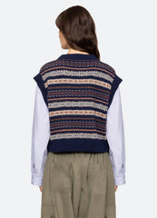 Navy Ciara Combo Top | Sea New York