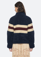 Navy Georgie Fleece Jacket | Sea New York