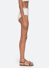 White Leila Bikini Bottom | Sea New York