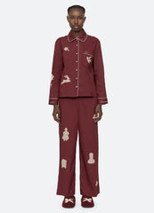 Burgundy Mika PJ Set | Sea New York