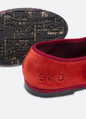 Terracotta Velvet Mary Jane Flats | Sea New York