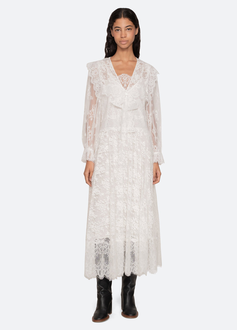 White Holden L/S Dress | Sea New York