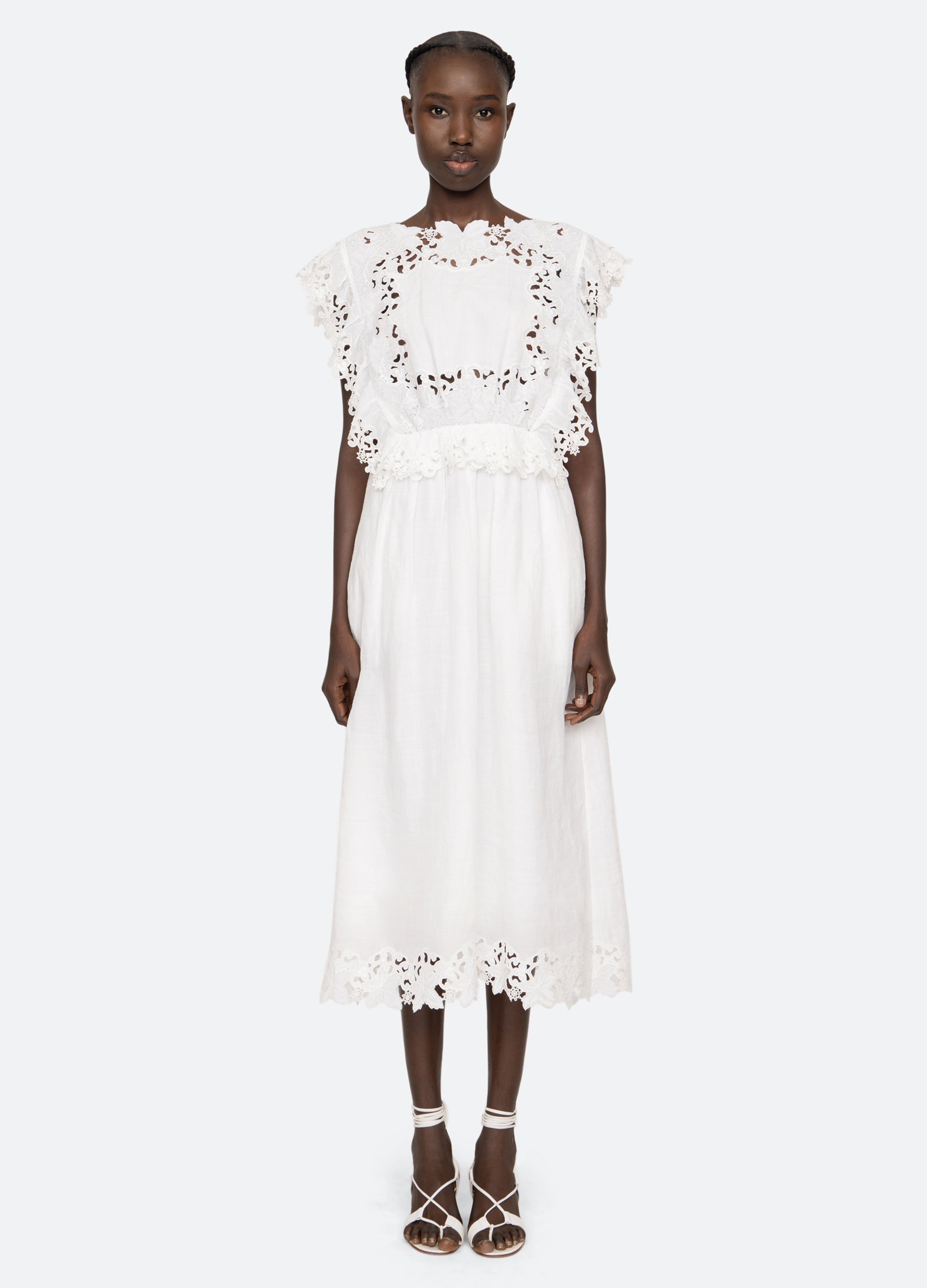 White Eleannora Midi Dress | Sea New York