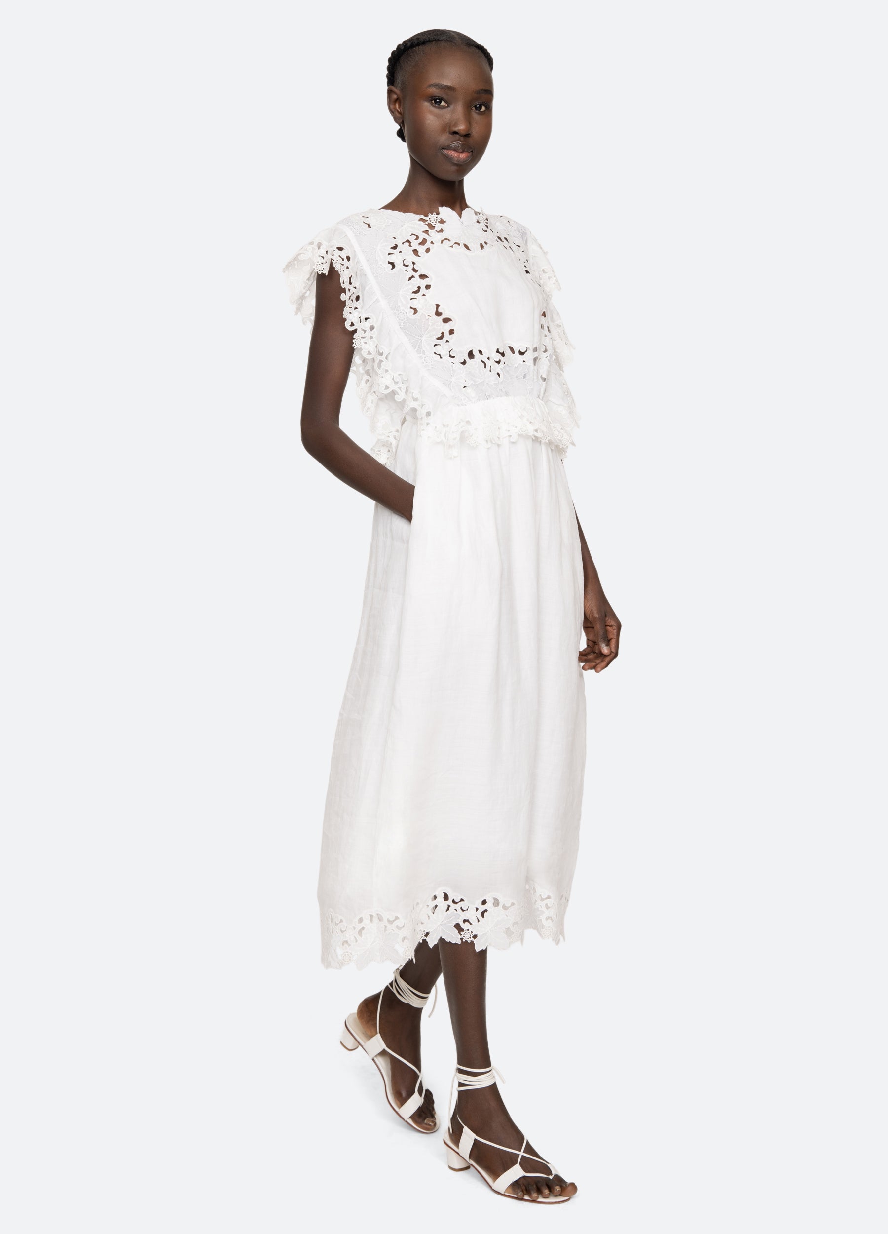 White Eleannora Midi Dress | Sea New York