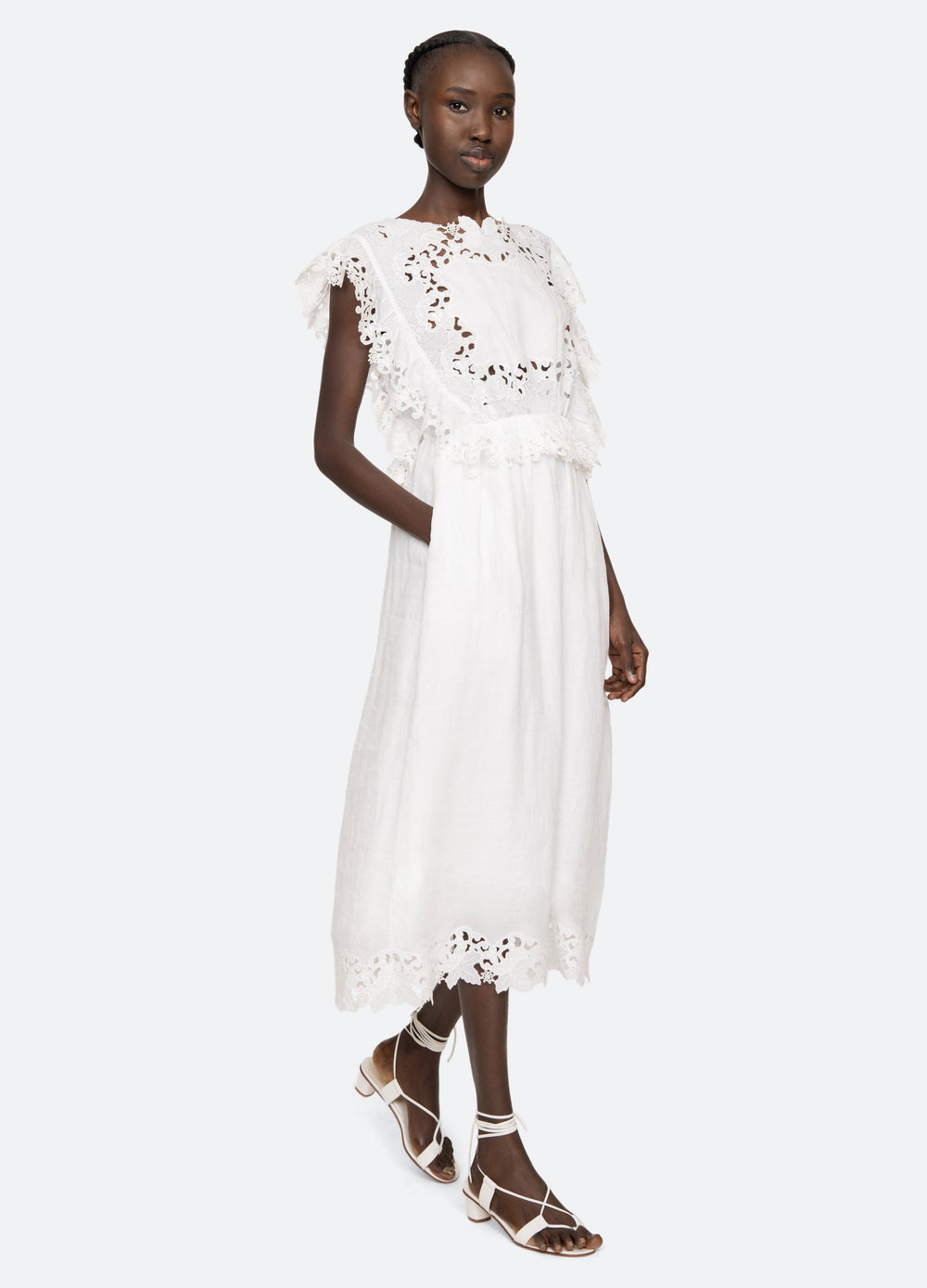 White Eleannora Midi Dress | Sea New York