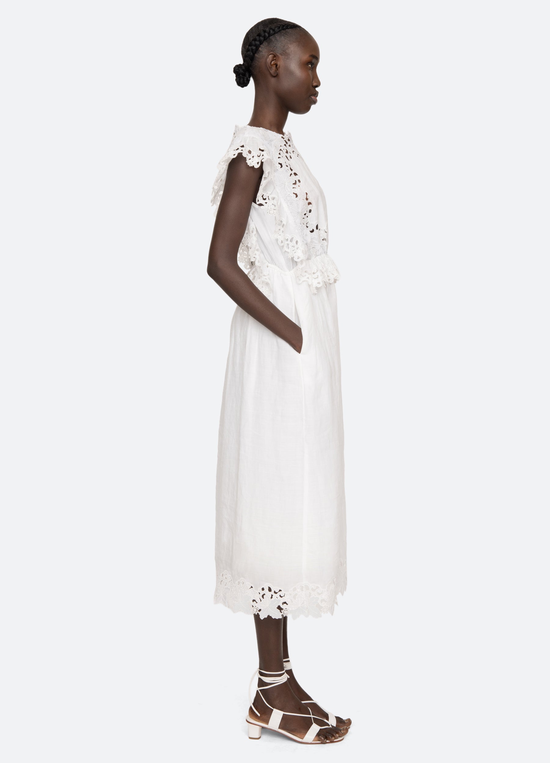 White Eleannora Midi Dress | Sea New York