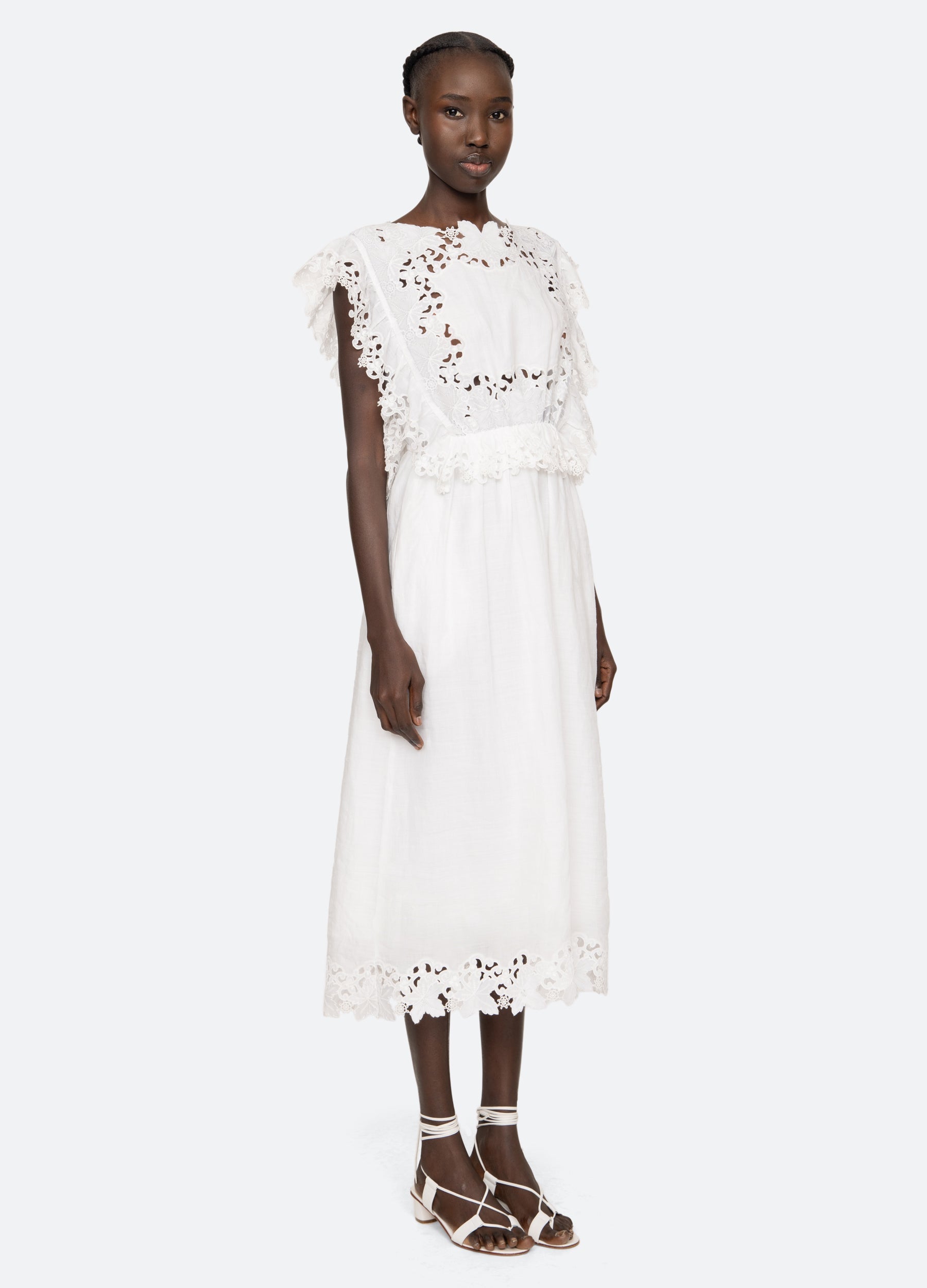 White Eleannora Midi Dress | Sea New York