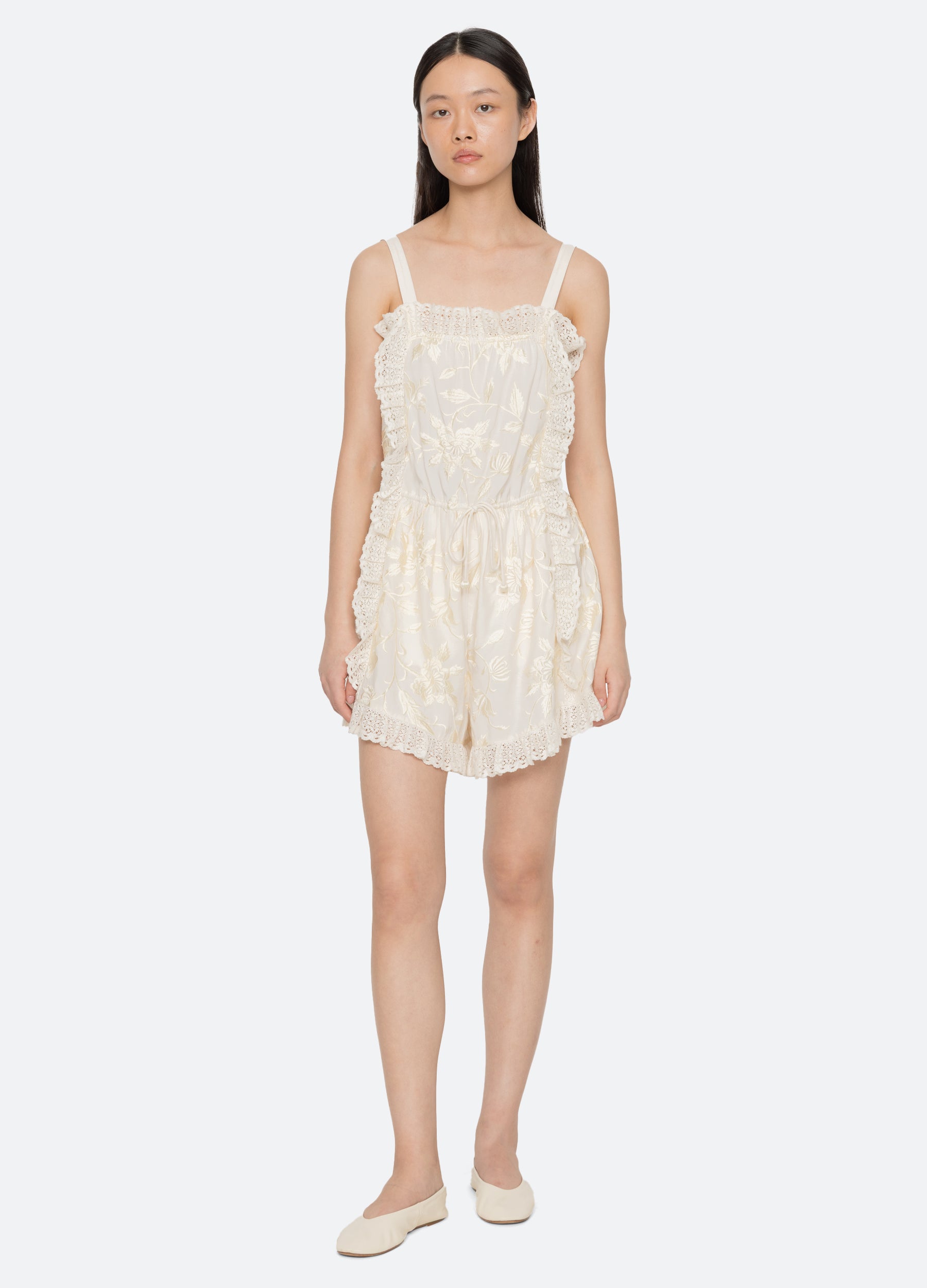 Cream Alina Romper | Sea New York