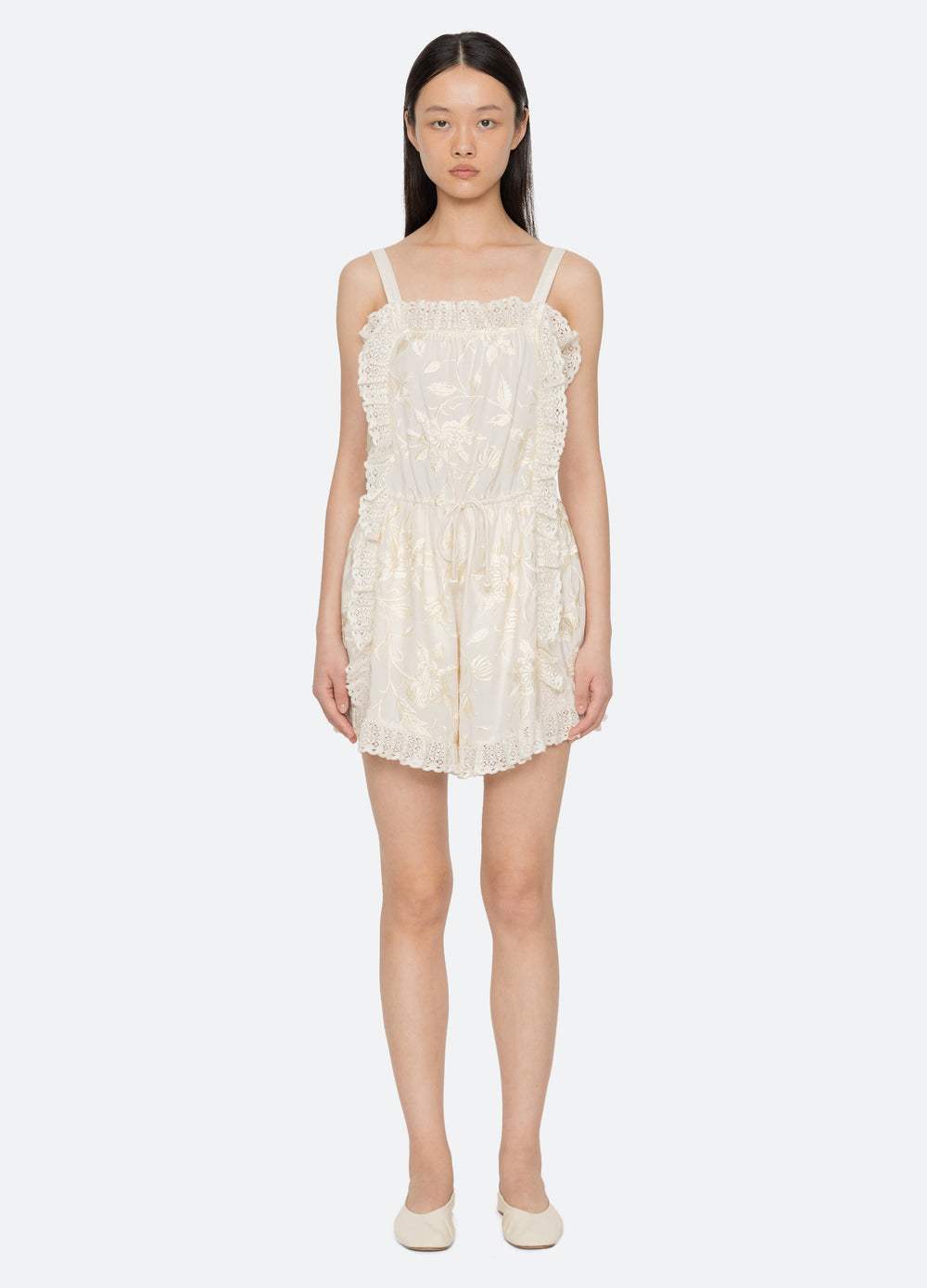 Cream Alina Romper | Sea New York
