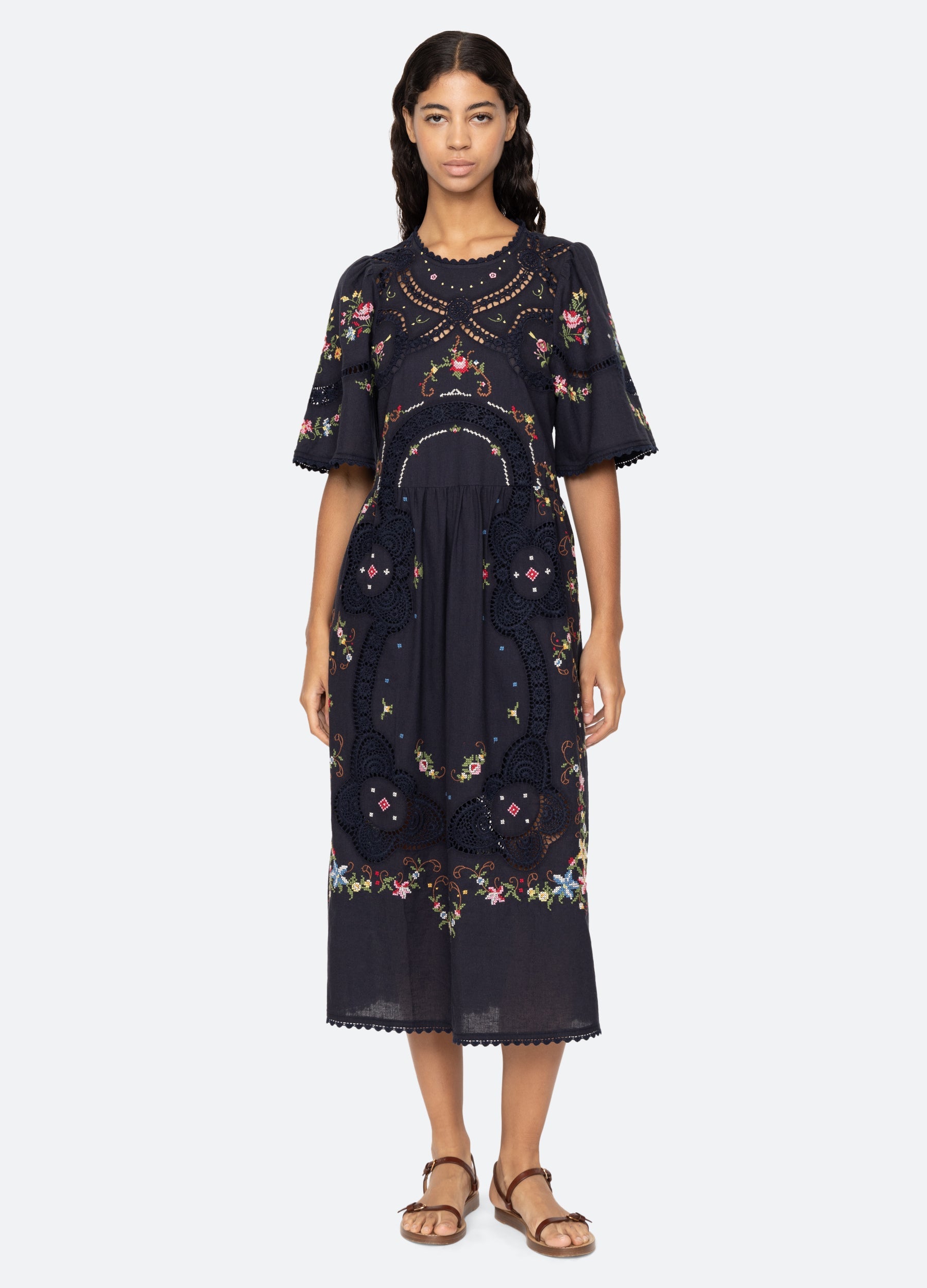 Navy Edwina S/S Dress | Sea New York