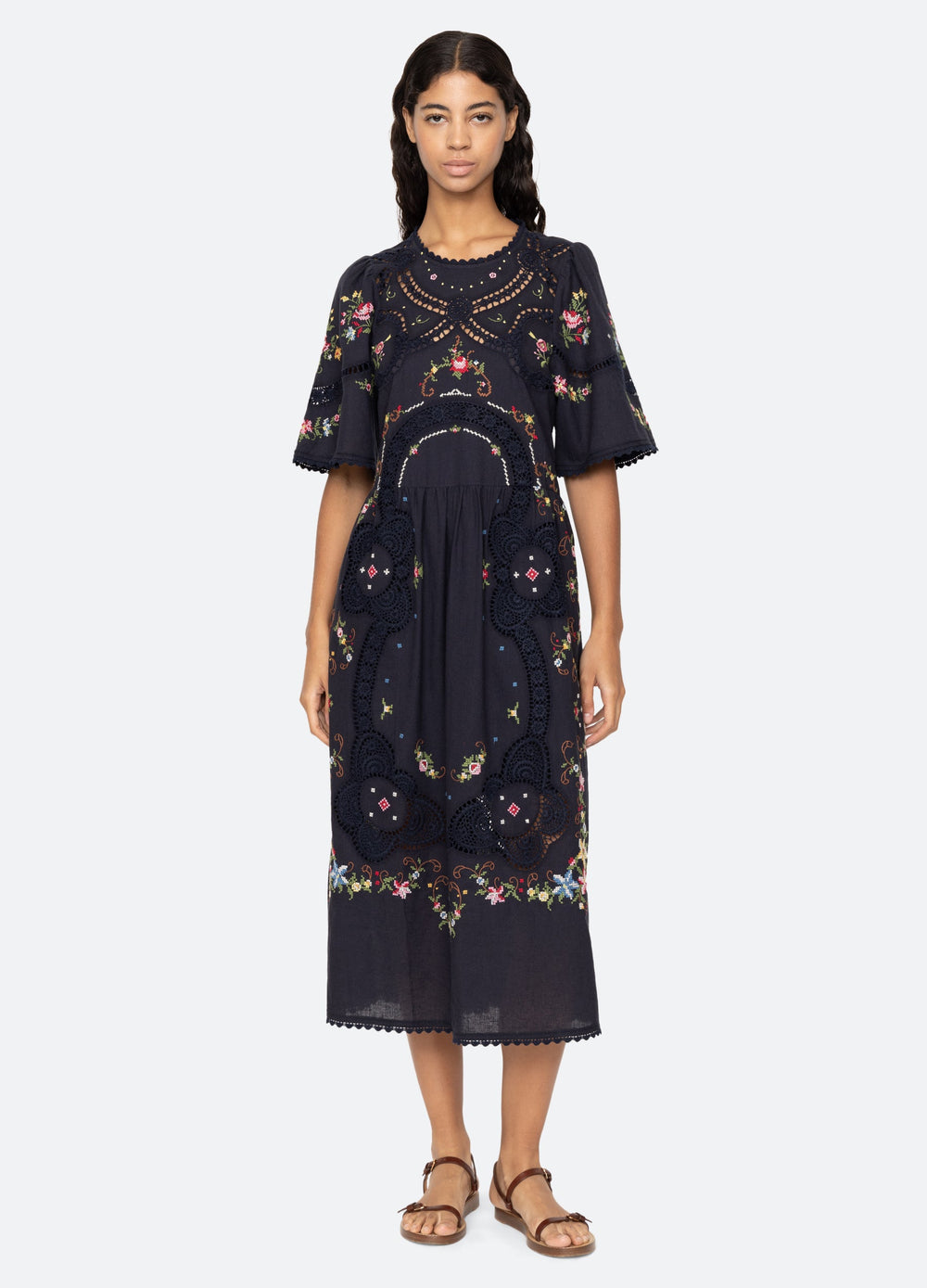 Navy Edwina S/S Dress | Sea New York
