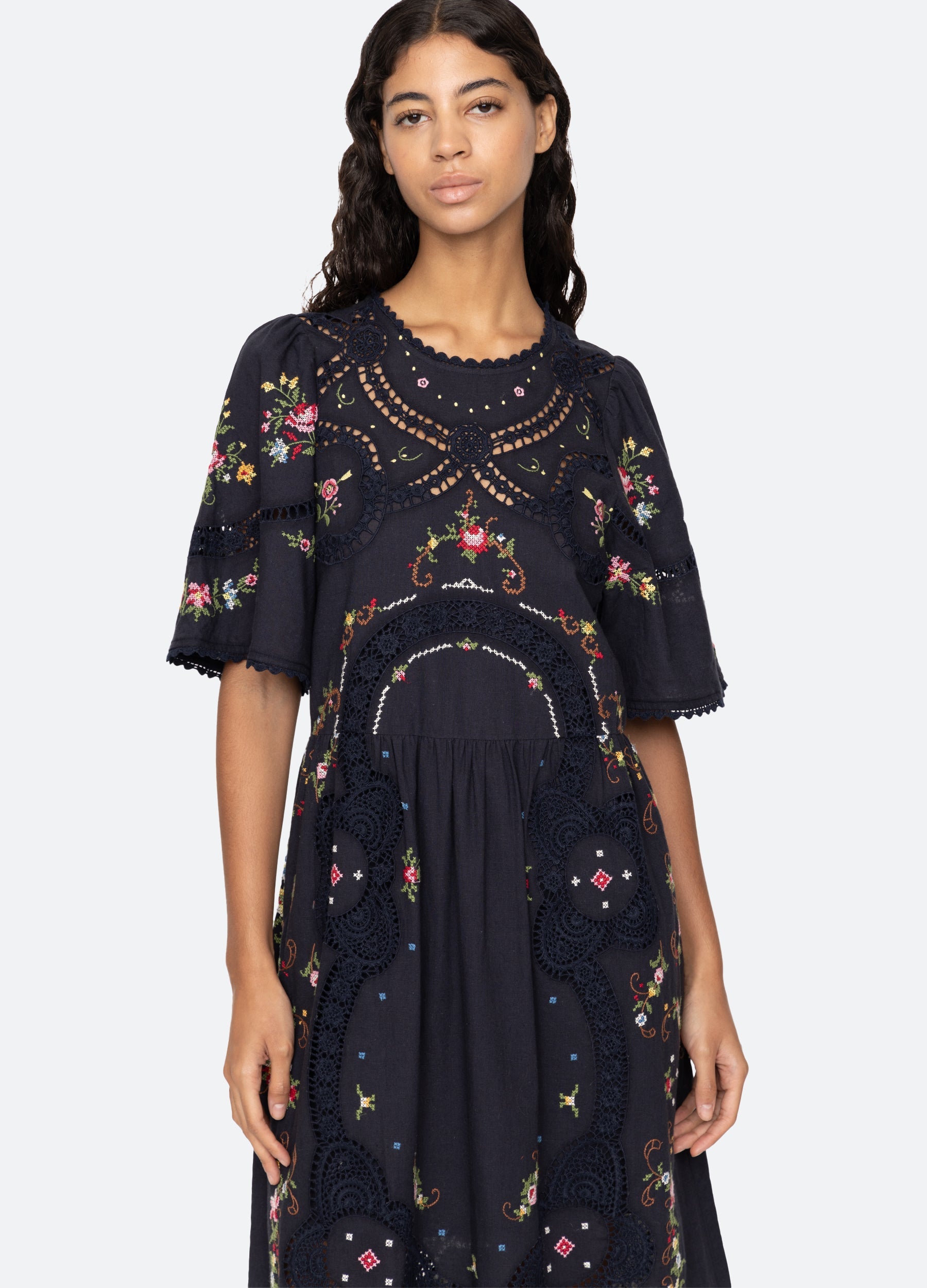 Navy Edwina S/S Dress | Sea New York