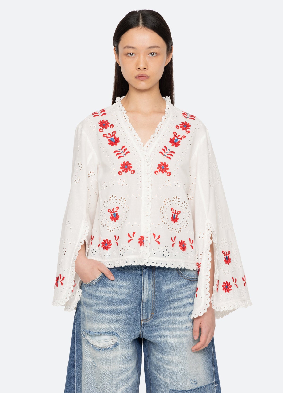Cream Catharina L/S Top | Sea New York