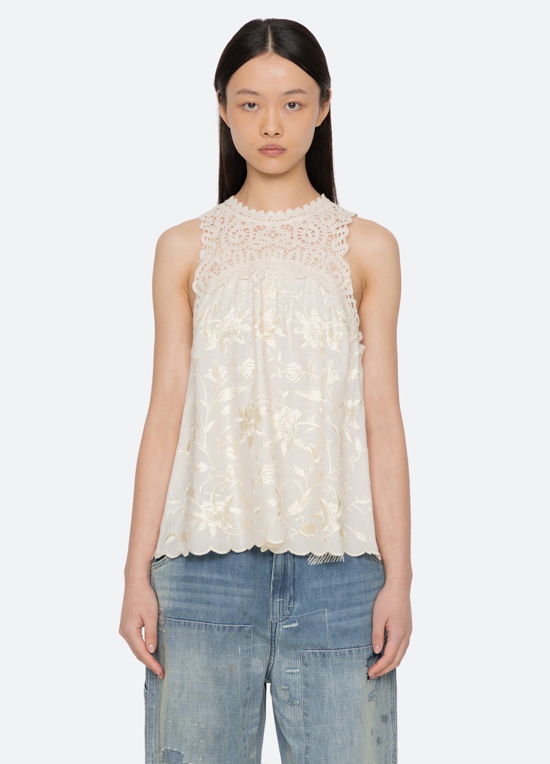 Cream Alina Tank | Sea New York