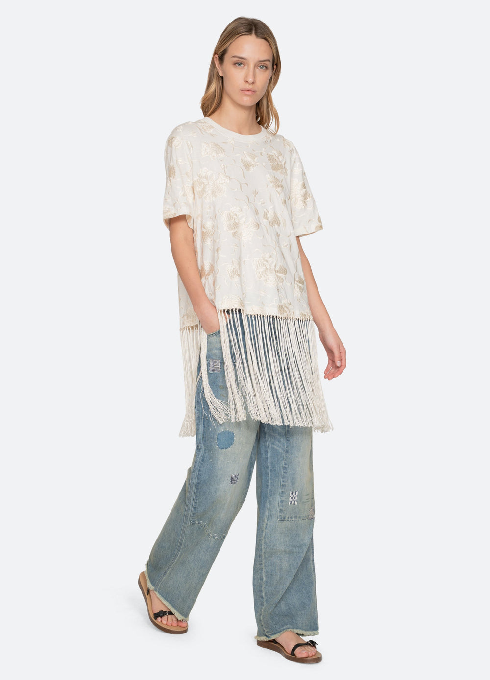 White Rafina Combo T-Shirt | Sea New York