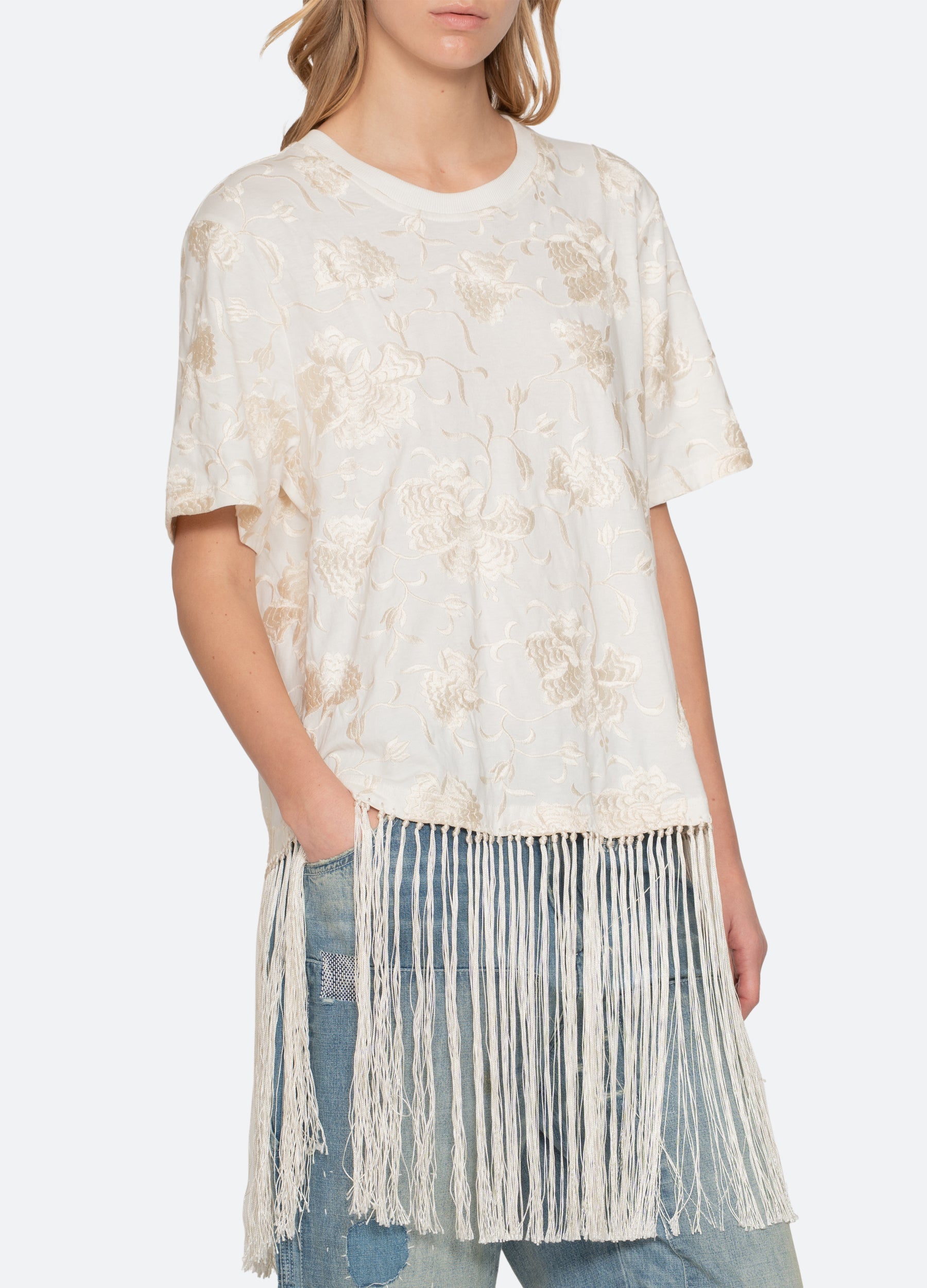 White Rafina Combo T-Shirt | Sea New York