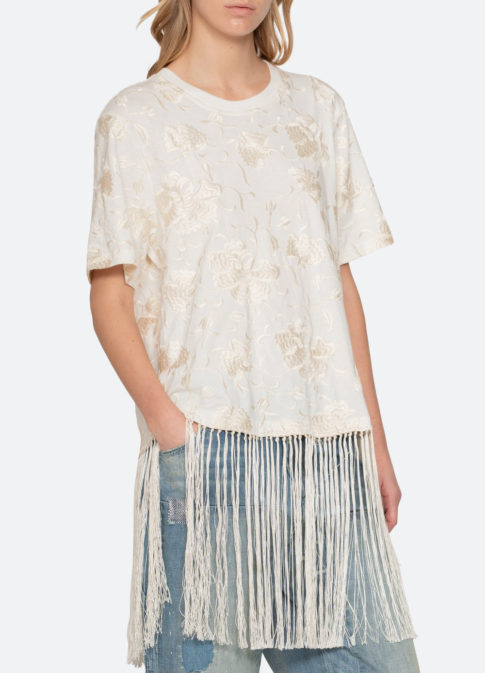 White Rafina Combo T-Shirt | Sea New York