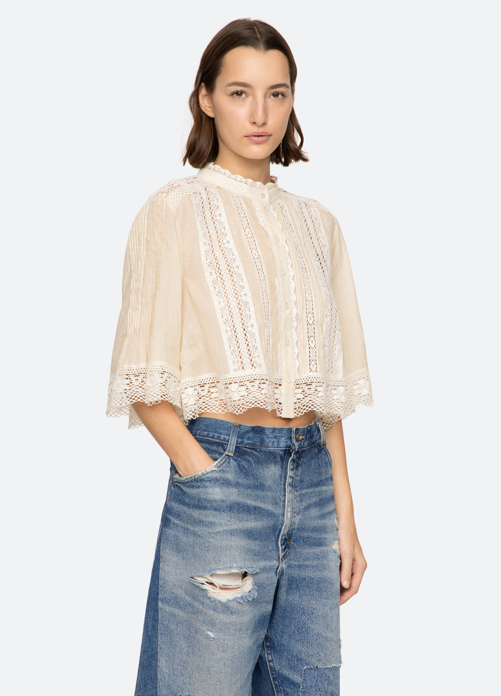 Cream Pippa S/S Top | Sea New York