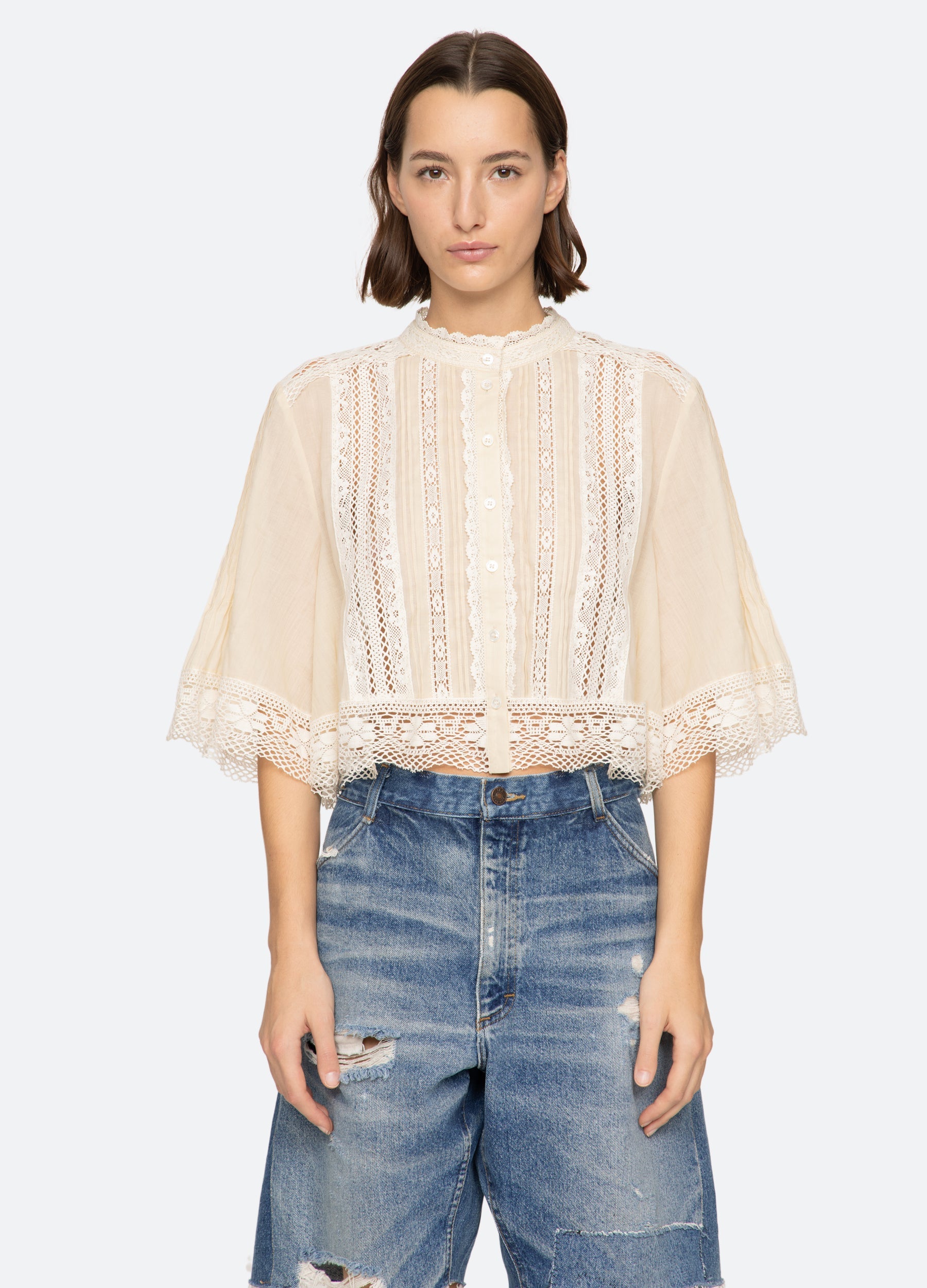 Cream Pippa S/S Top | Sea New York