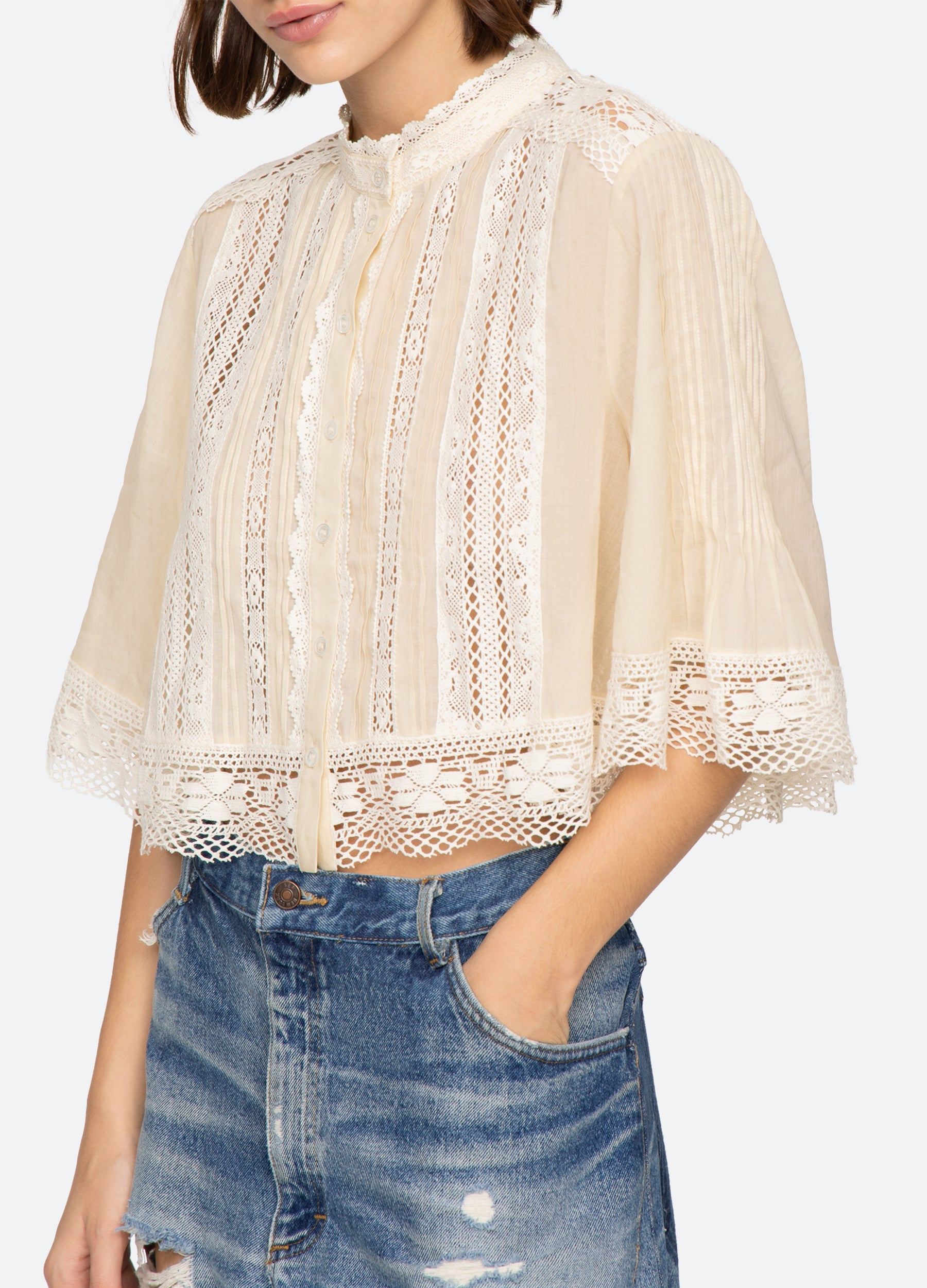 Cream Pippa S/S Top | Sea New York