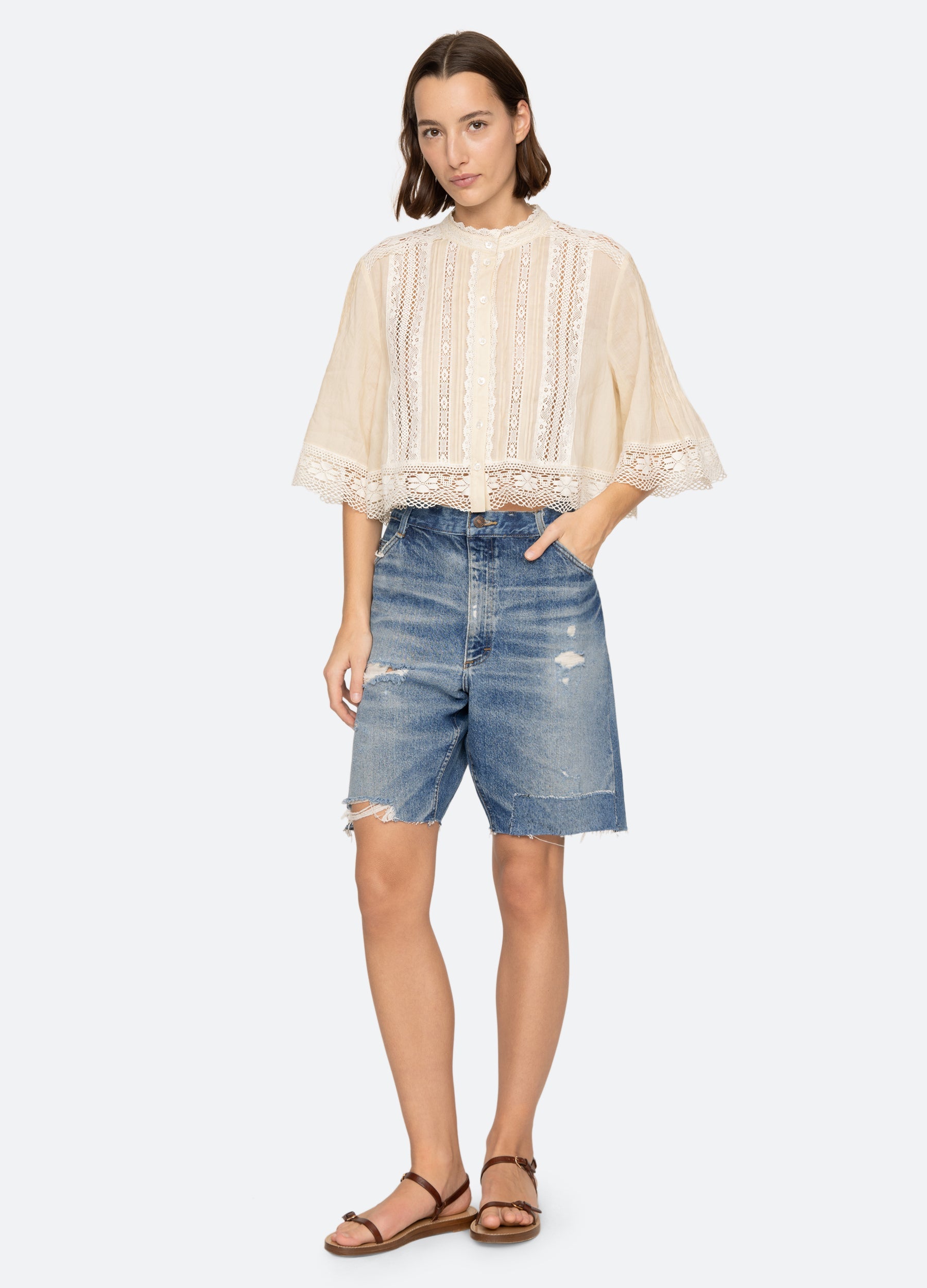 Cream Pippa S/S Top | Sea New York