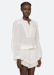 White Eliza L/S Top | Sea New York