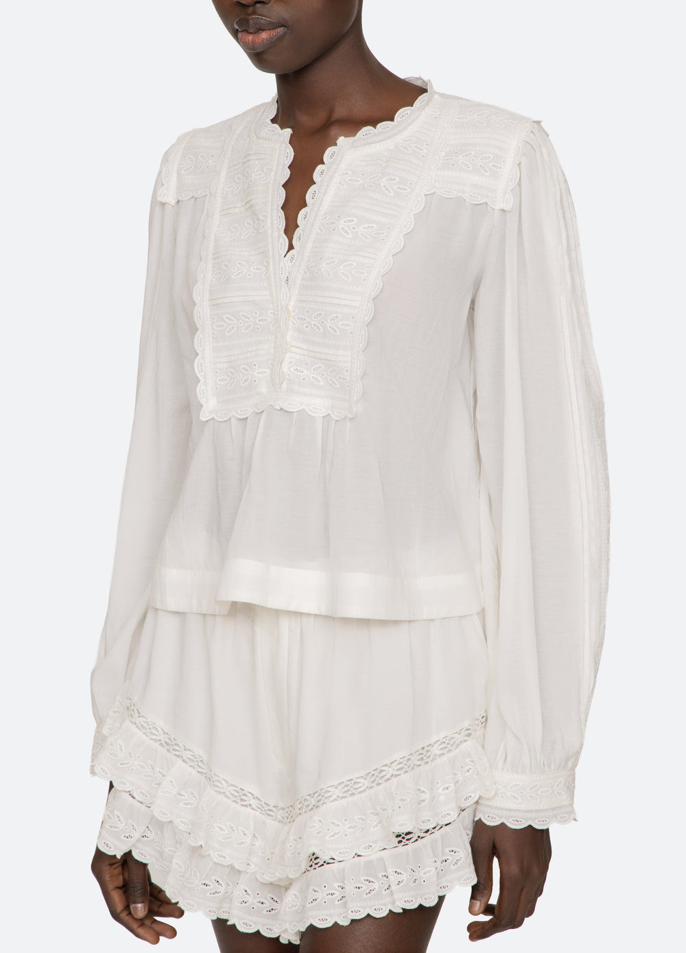 White Eliza L/S Top | Sea New York