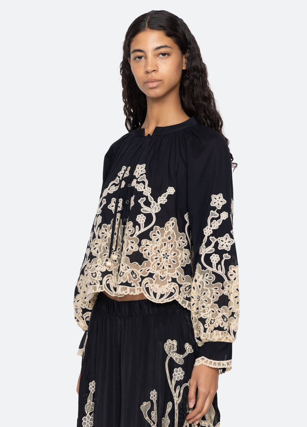 Black Gracelyn L/S Top | Sea New York