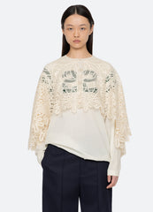 Cream Alina Cape | Sea New York