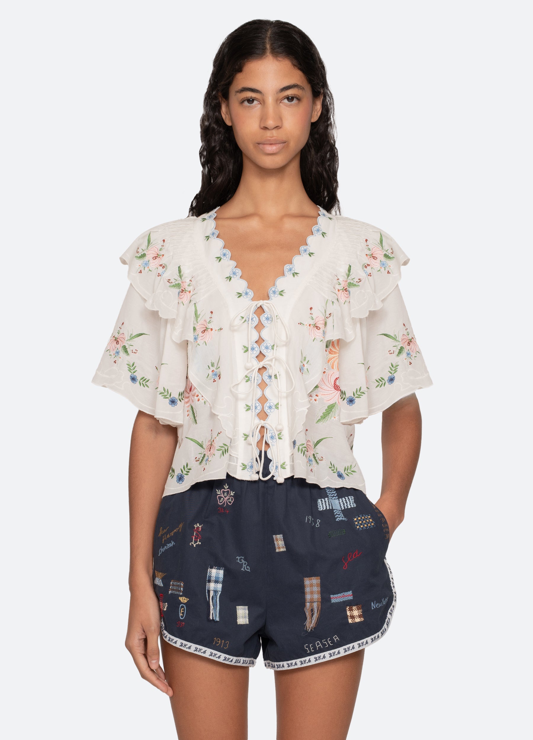 Cream Serafina S/S Top | Sea New York