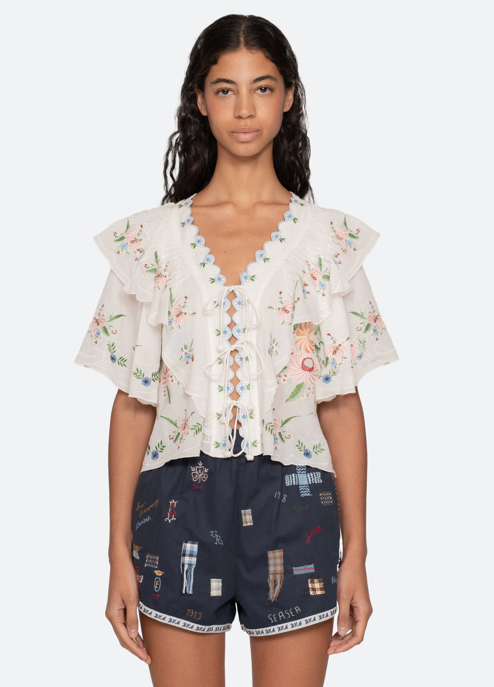 Cream Serafina S/S Top | Sea New York