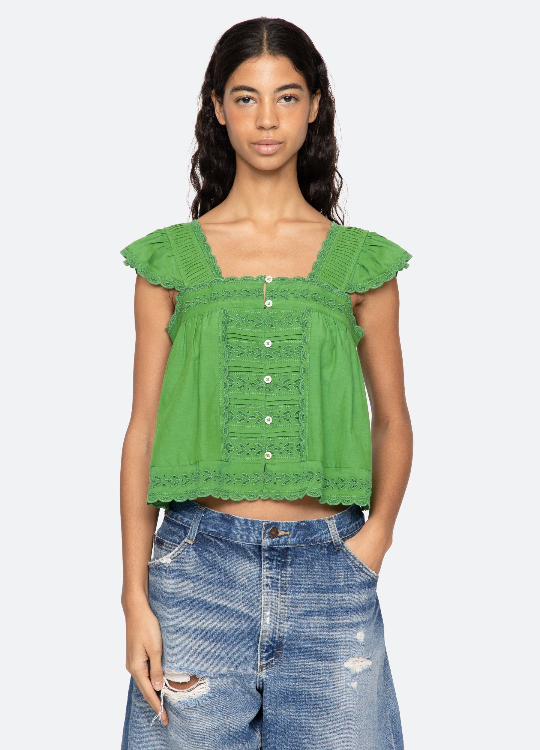 Green Eliza Top | Sea New York