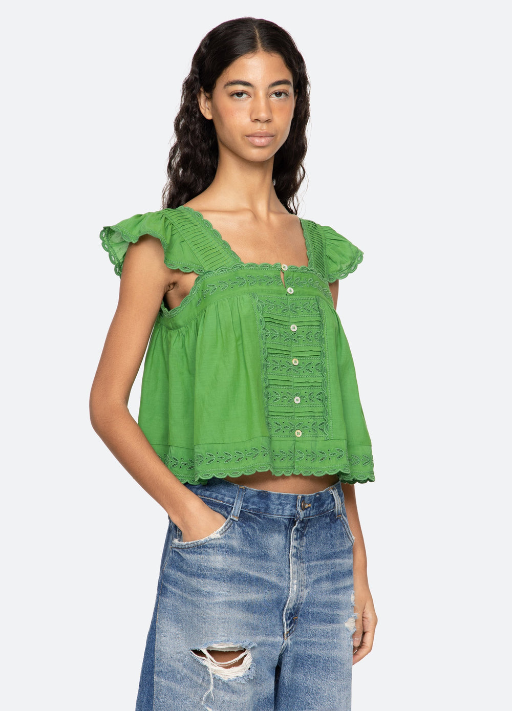 Green Eliza Top | Sea New York