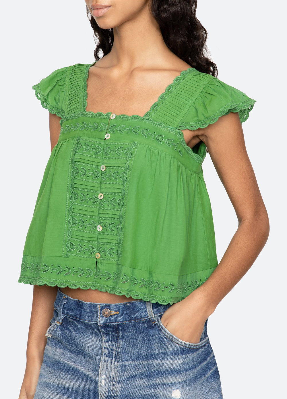 Green Eliza Top | Sea New York