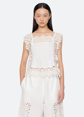 White Leila Top | Sea New York