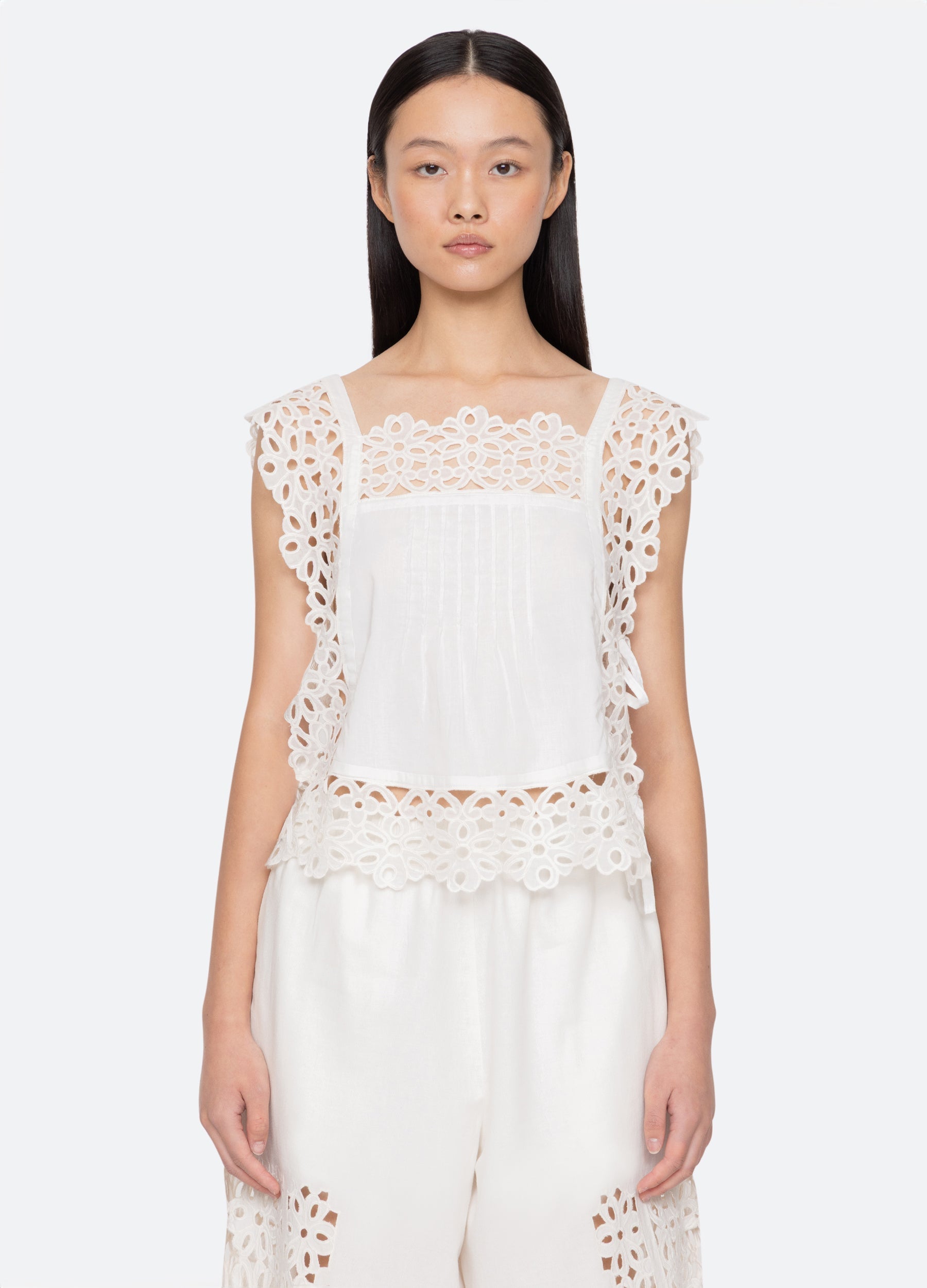 White Leila Top | Sea New York