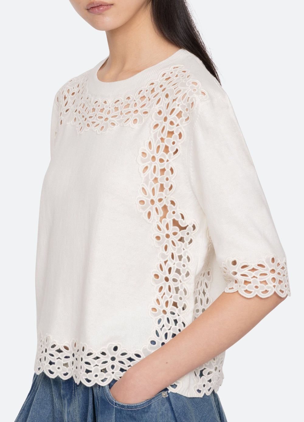 Cream Leila Sweater | Sea New York
