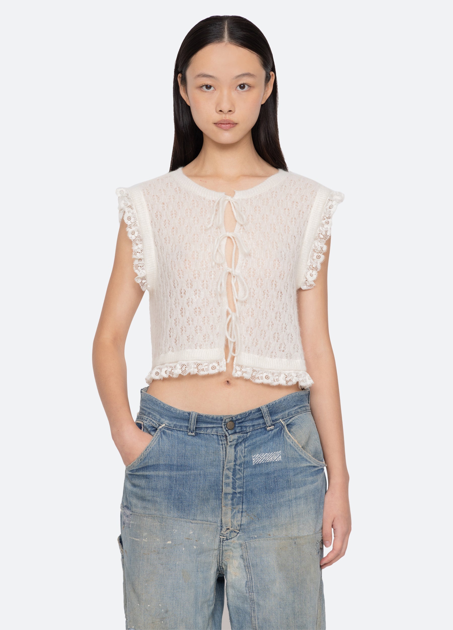 Cream Teagan Vest | Sea New York