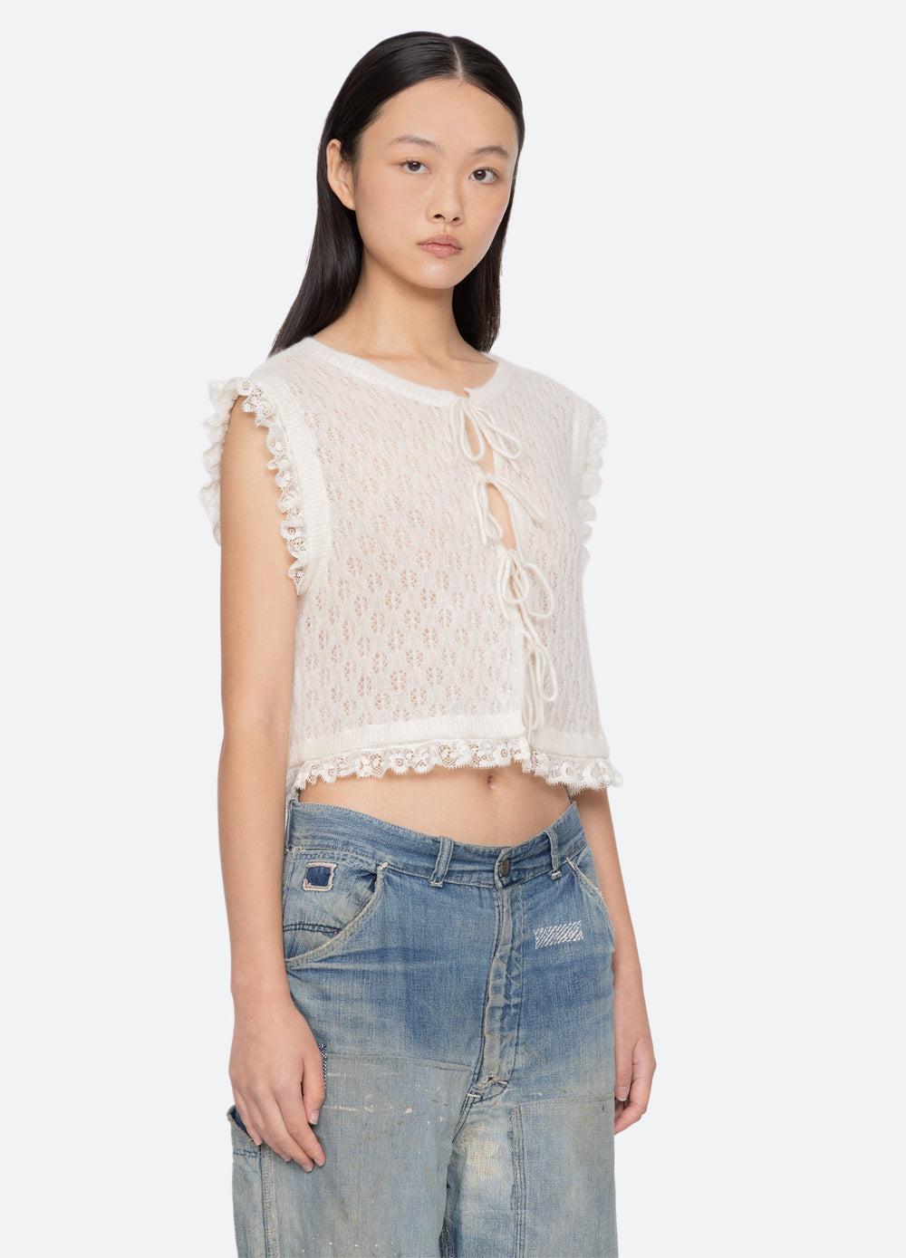 Cream Teagan Vest | Sea New York