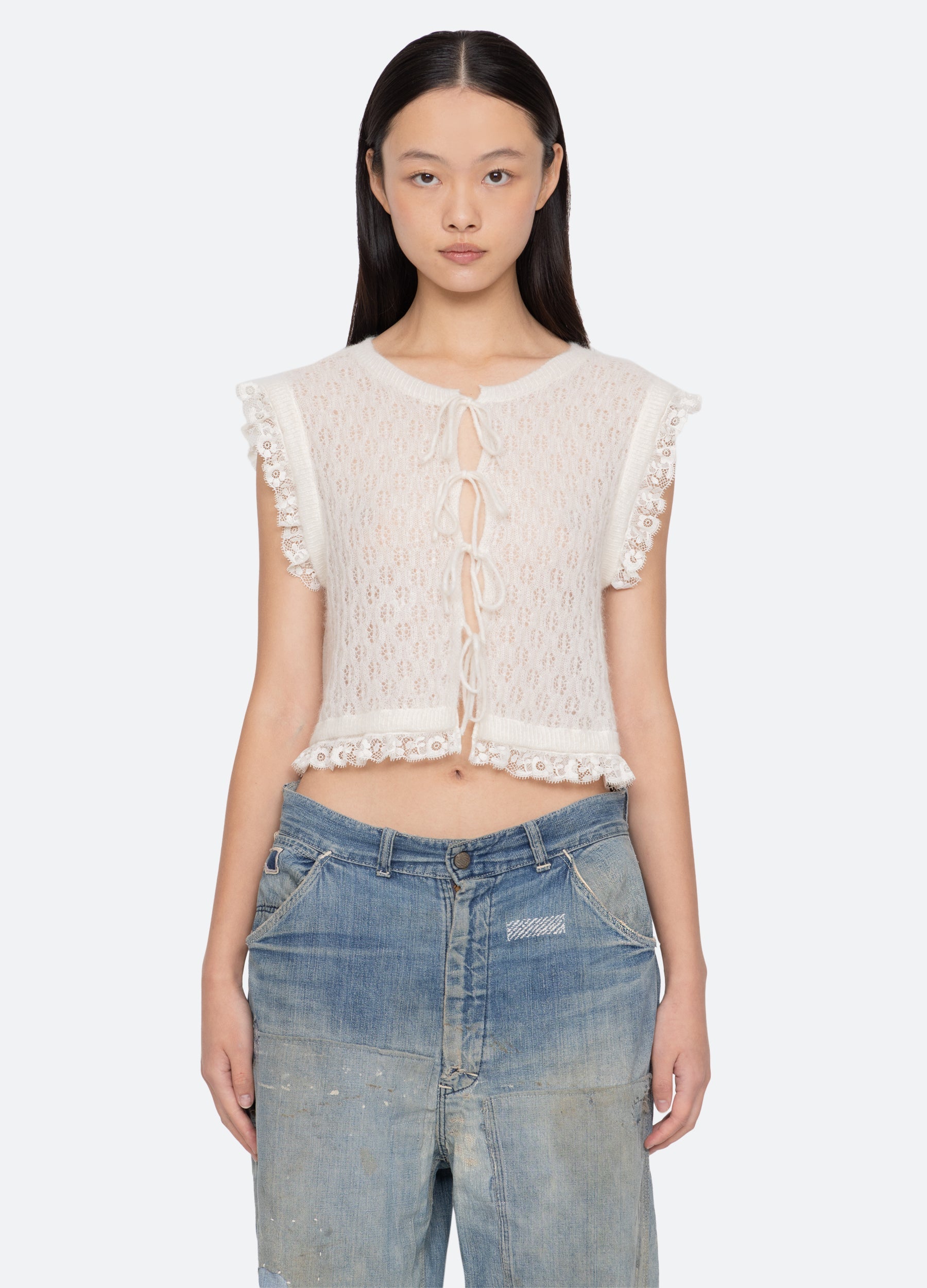 Cream Teagan Vest | Sea New York