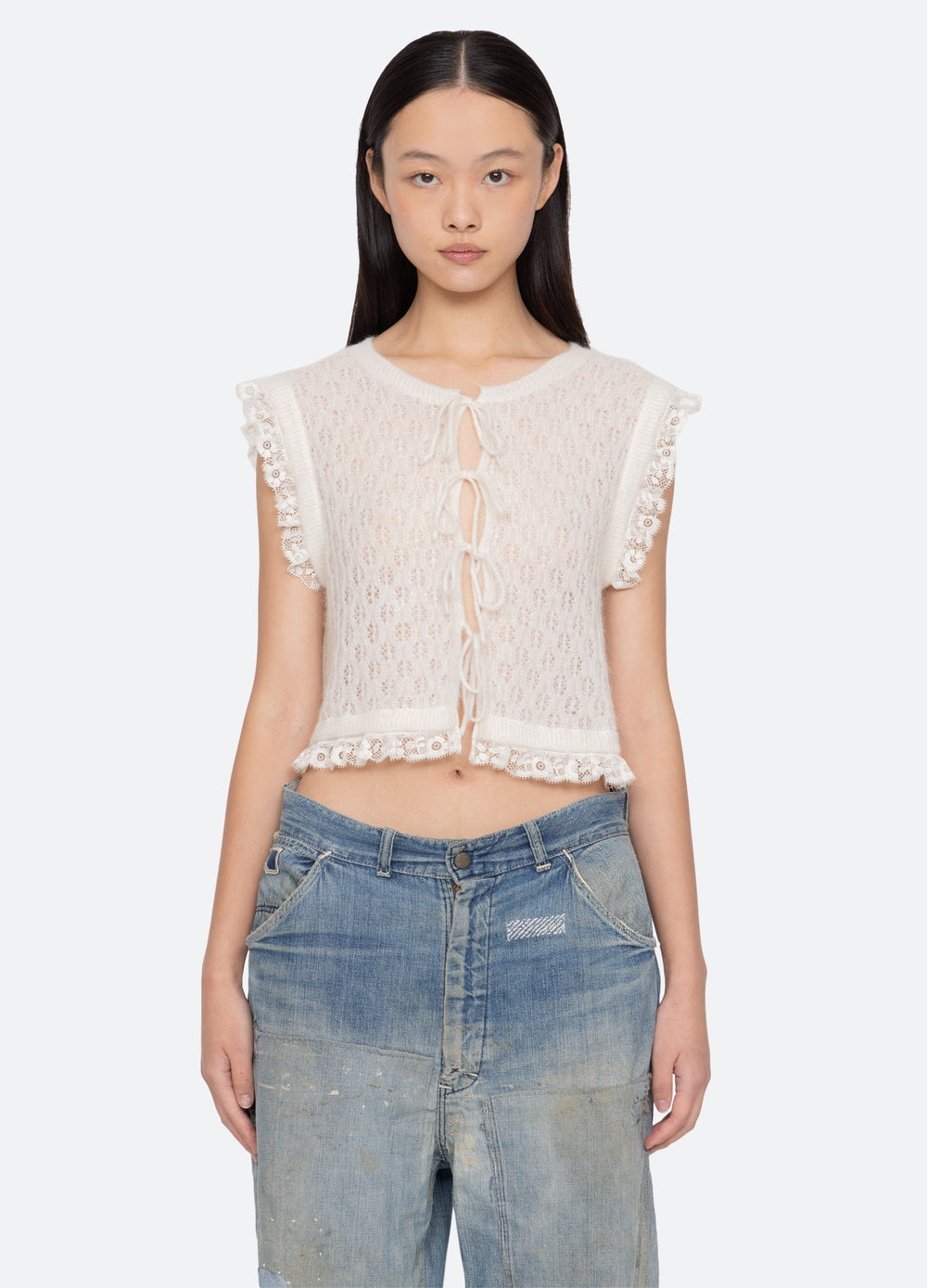 Cream Teagan Vest | Sea New York