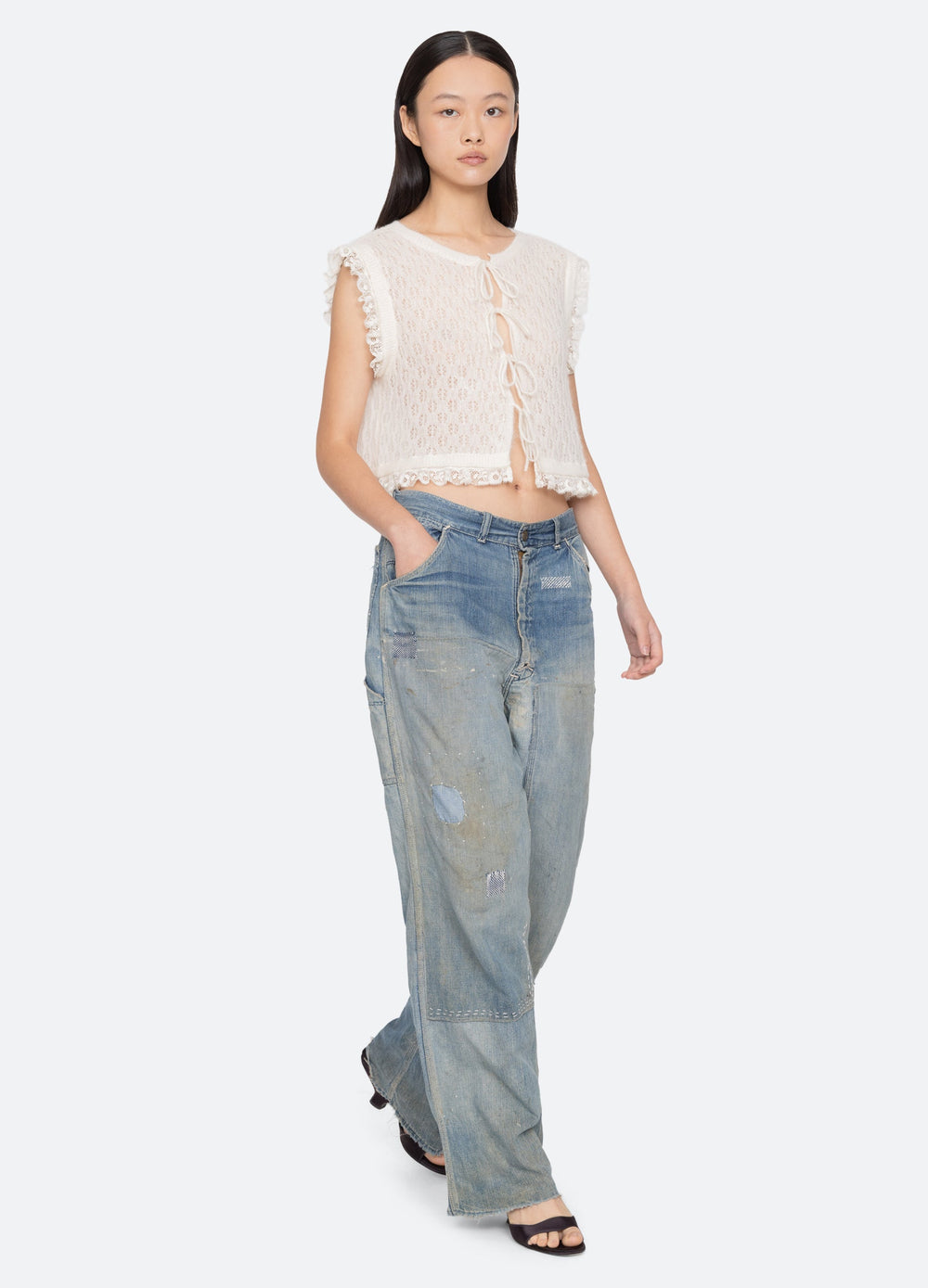 Cream Teagan Vest | Sea New York