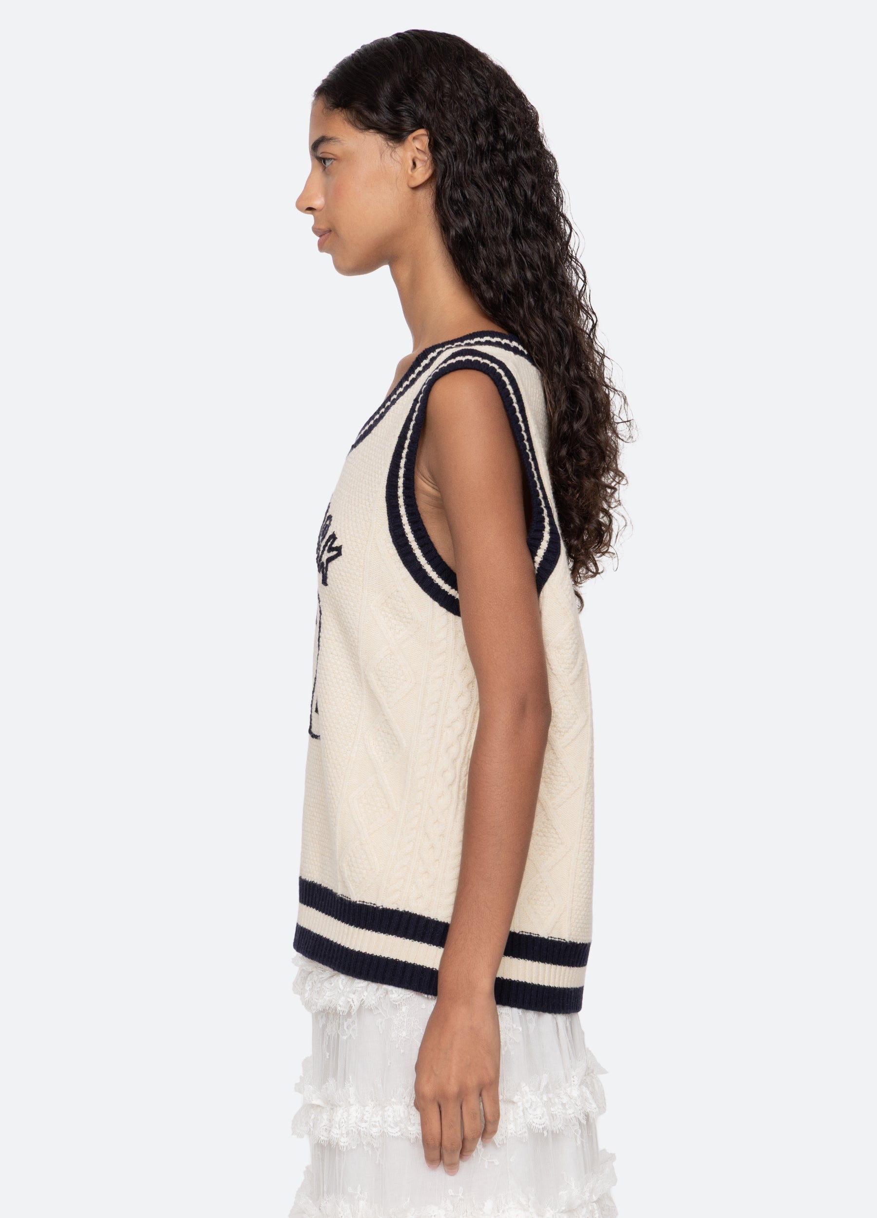 Cream Maren Vest | Sea New York
