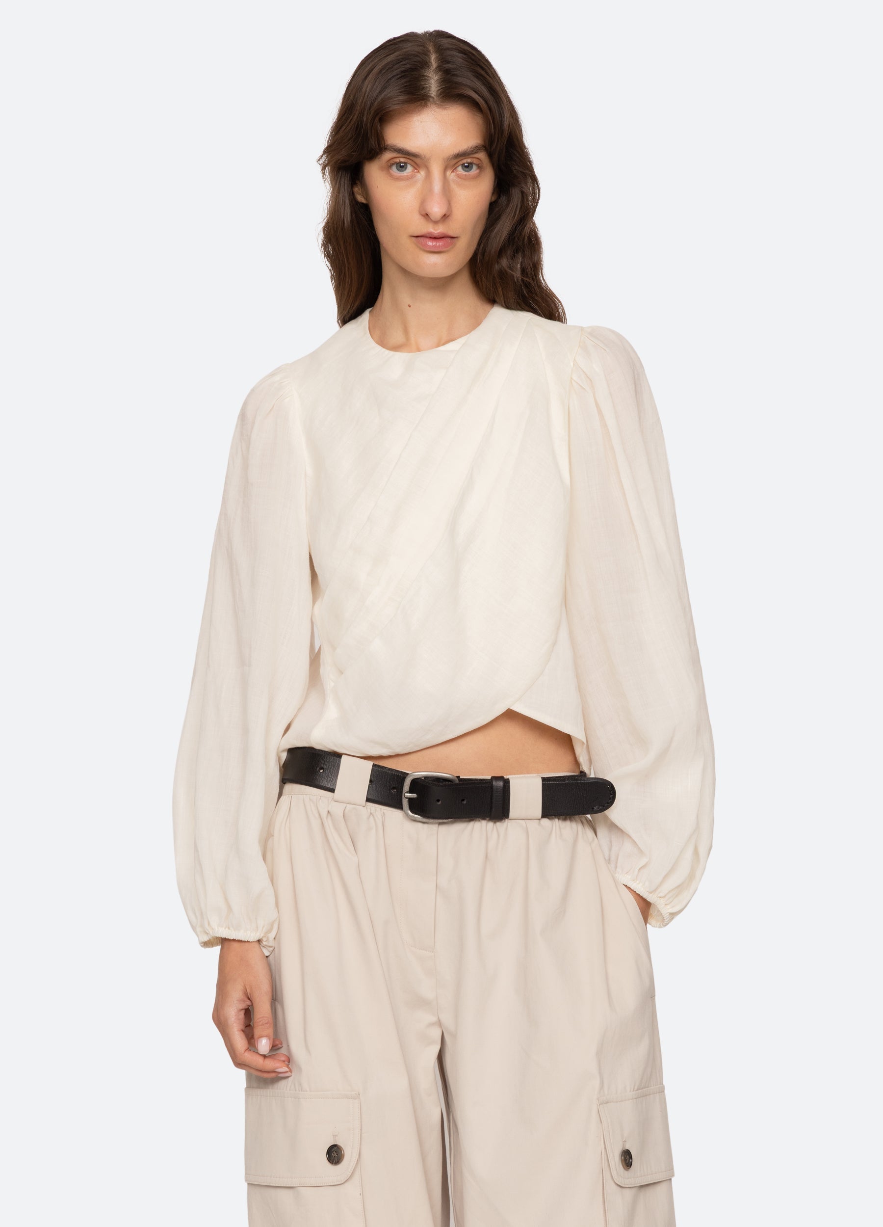 Cream Solene L/S Top | Sea New York