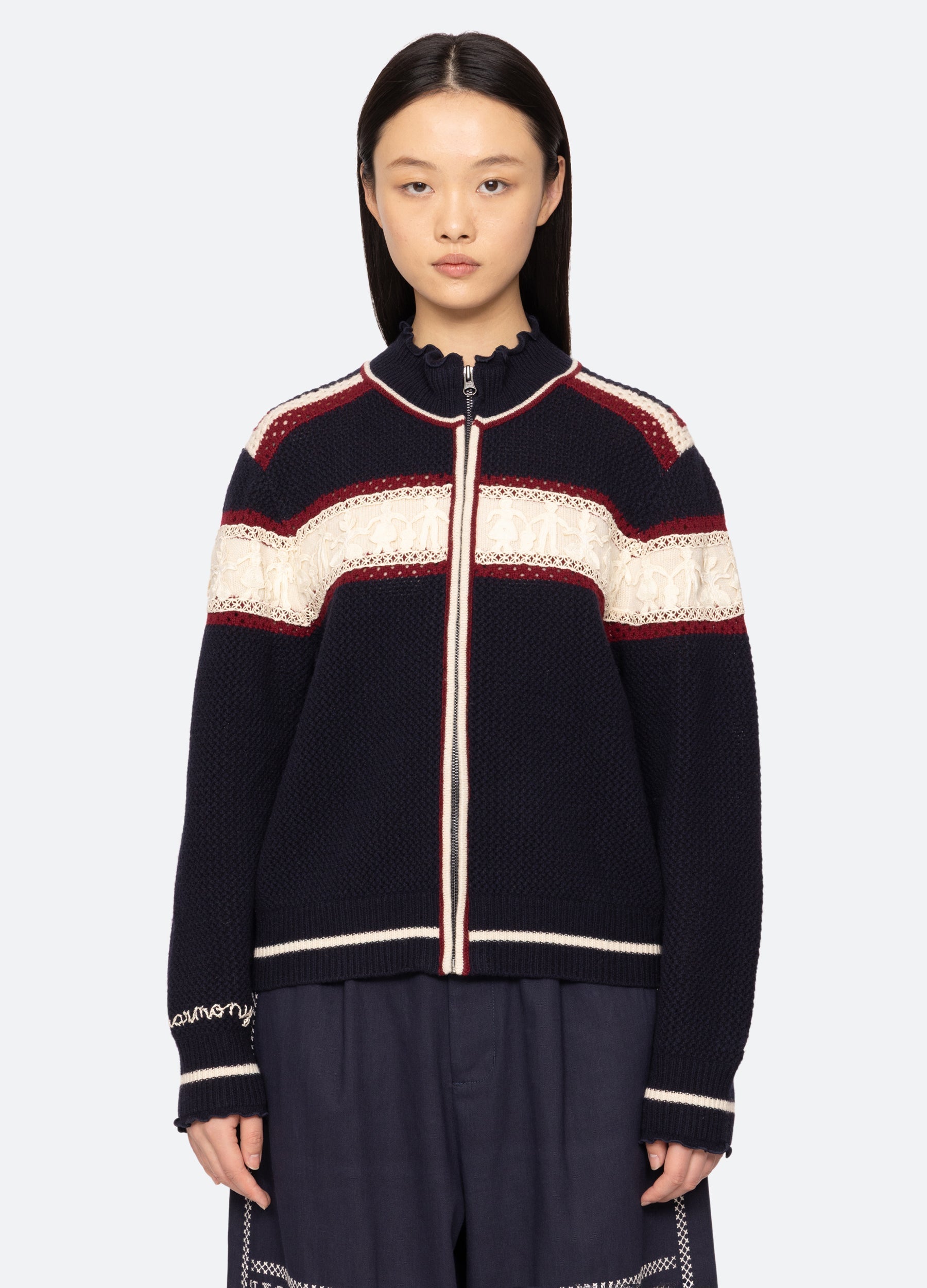 Multi Hester Zip Cardigan | Sea New York