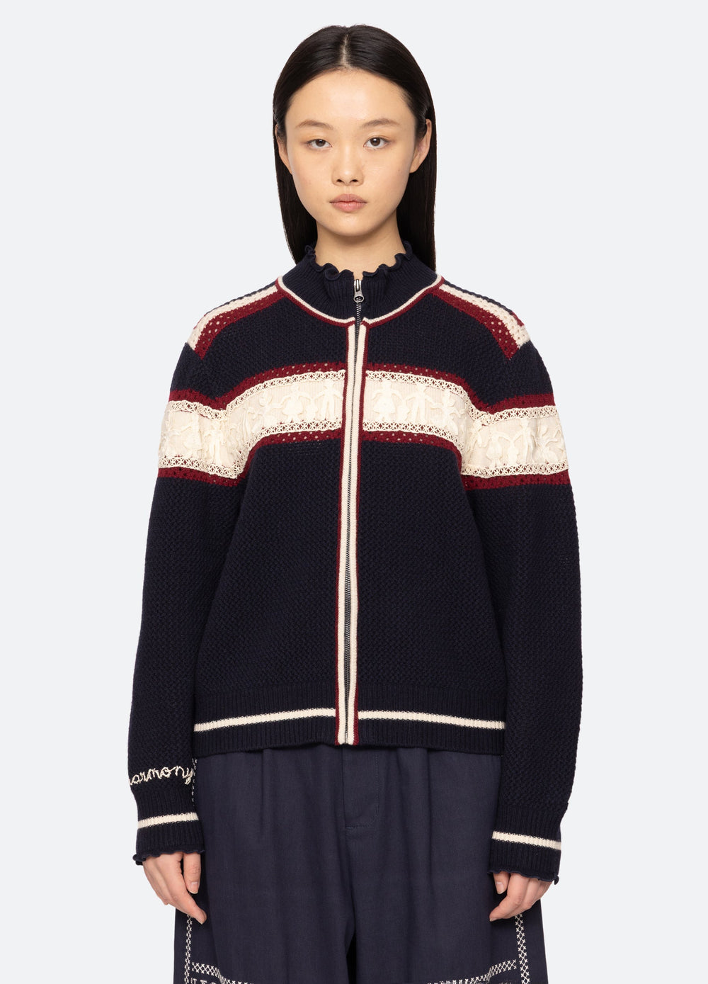 Multi Hester Zip Cardigan | Sea New York