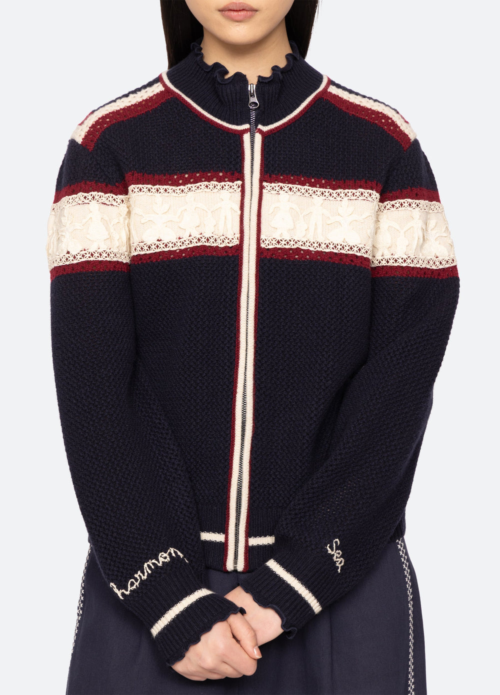 Multi Hester Zip Cardigan | Sea New York