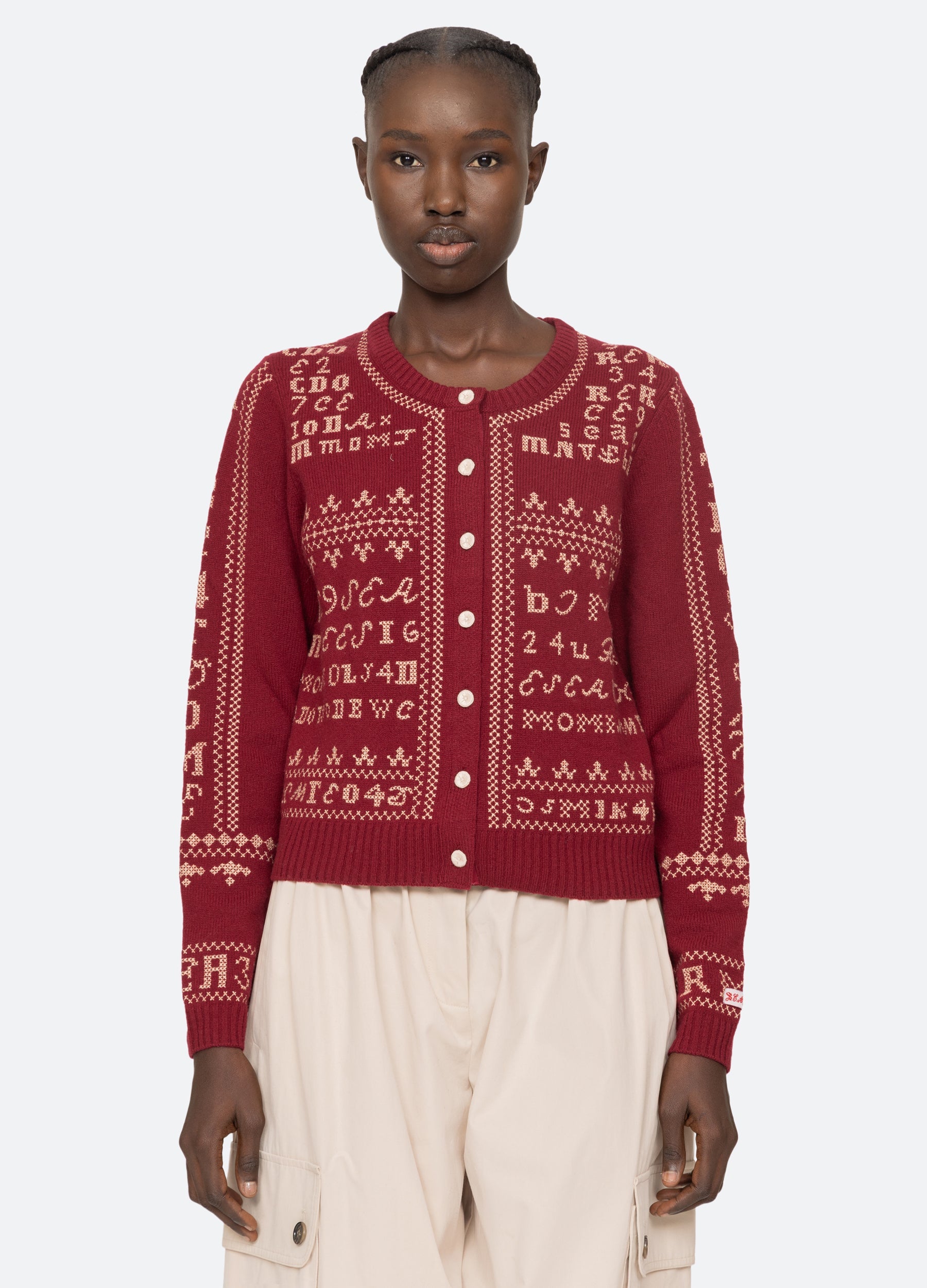 Burgundy Kit Cardigan | Sea New York
